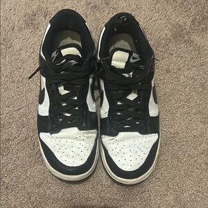 Nike Black and White Dunk Sneakers Classic Design